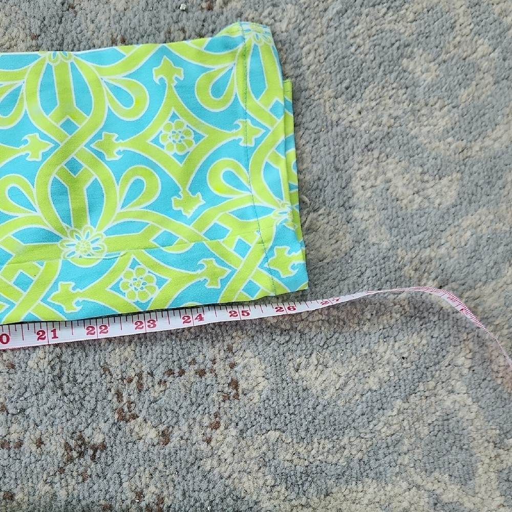 Truth By Republic Patterned Pants Lime Green Blue… - image 7